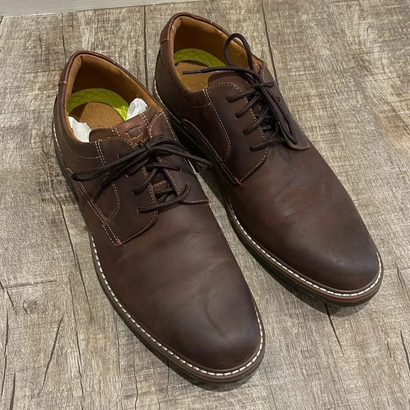 NWOB!! Men’s Florsheim - NORWALK - Plain Toe Oxford - Brown - Size 11.5M - Picture 3 of 9